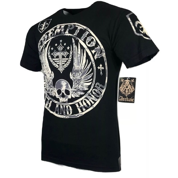 ARCHAIC AFFLICTION Mens T-Shirt MIDKNIGHT Premium - Picture 4 of 8